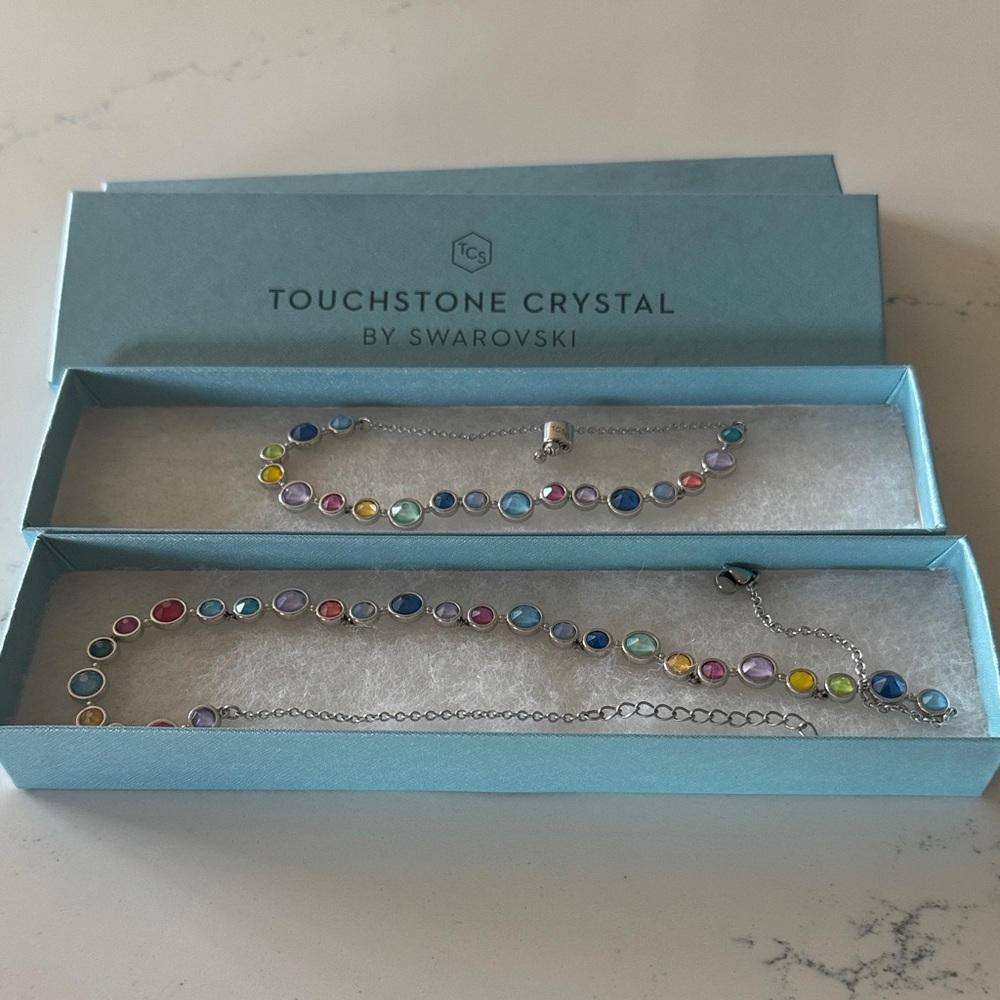 Touchstone Crystal Vibrant Gemstone Bracelet & Necklace Set